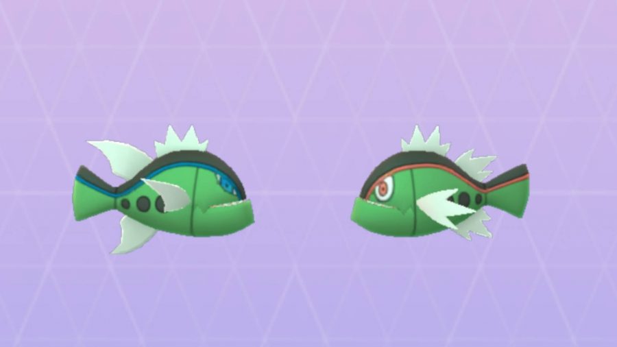 Båda formerna av Basculin i Pokémon Go