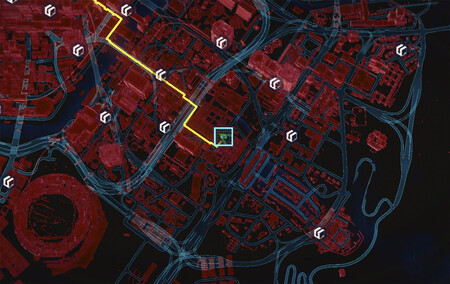 Karta över Cyberpunk-maskinpistol