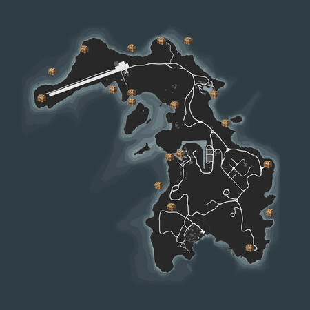Karta över Cayo Perico Cofres