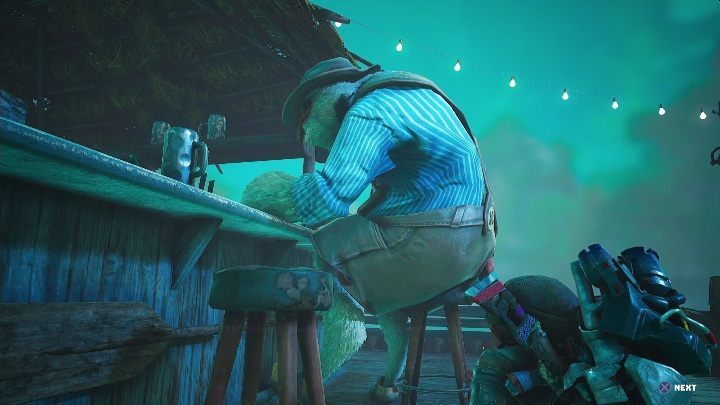 The aforementioned mission is about getting a Radium Syrup, so you can enter a drinking competition - Biomutant: Trophies/Achievements - list - Appendix - Biomutant Guide