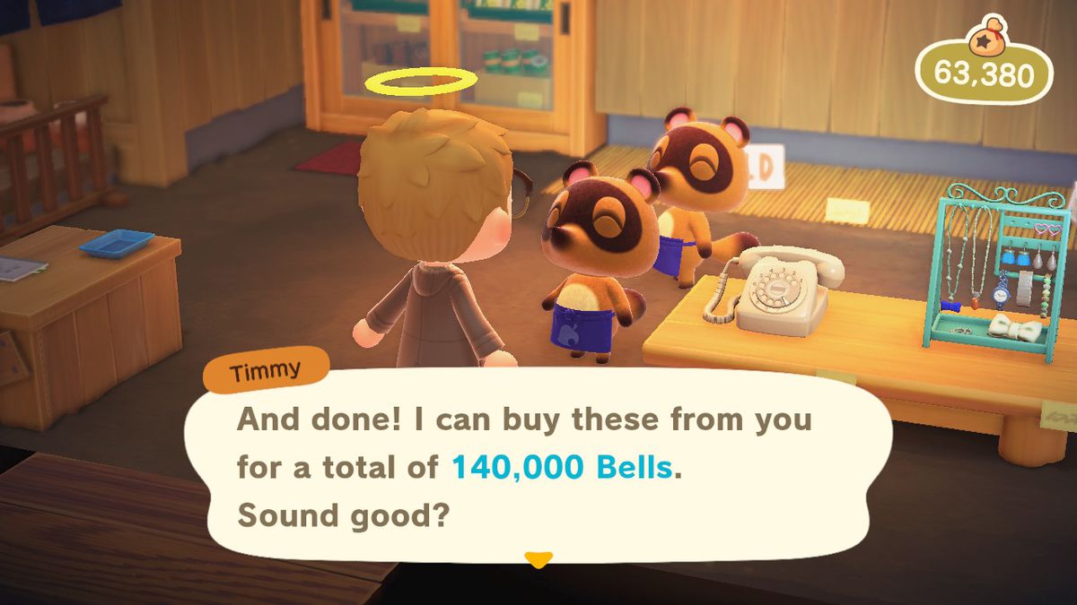 Säljer ett gäng heta föremål i Animal Crossing New Horizons