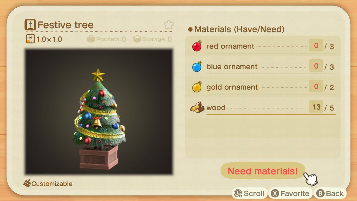 Ett Animal Crossing -recept för ett festligt träd
