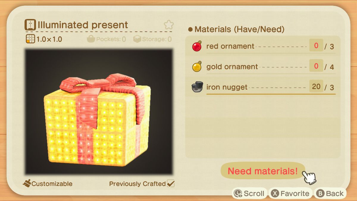 Ett Animal Crossing -recept för en upplyst present