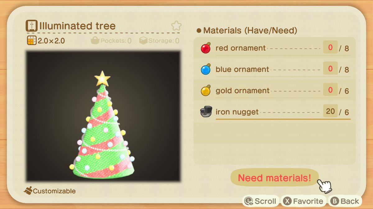 Ett Animal Crossing -recept för ett upplyst träd