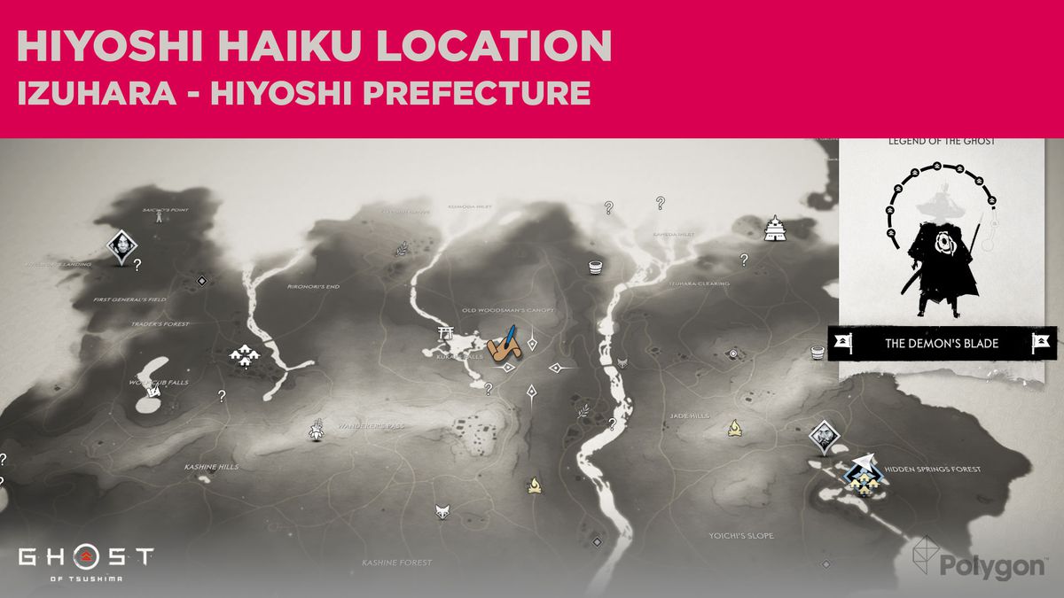 Hiyoshi haiku-platsen i Ghost of Tsushima