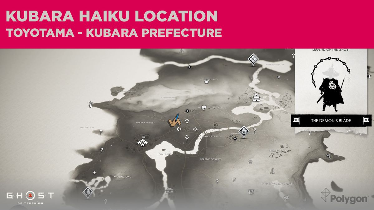Kubara haiku-platsen i Ghost of Tsushima