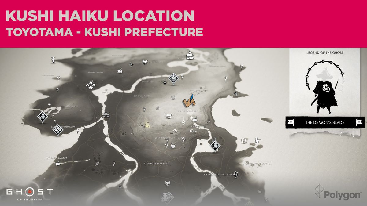 Kushi haiku-platsen i Ghost of Tsushima