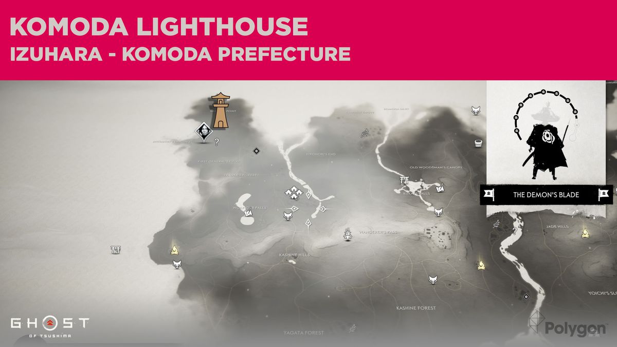 Fyrplatsen i Komoda i Ghost of Tsushima