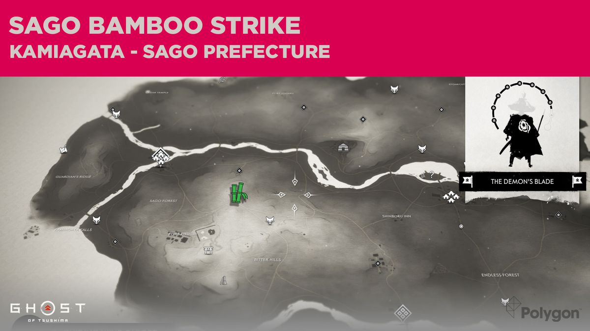 Bamboo Strike-plats i Sago i Ghost of Tsushima