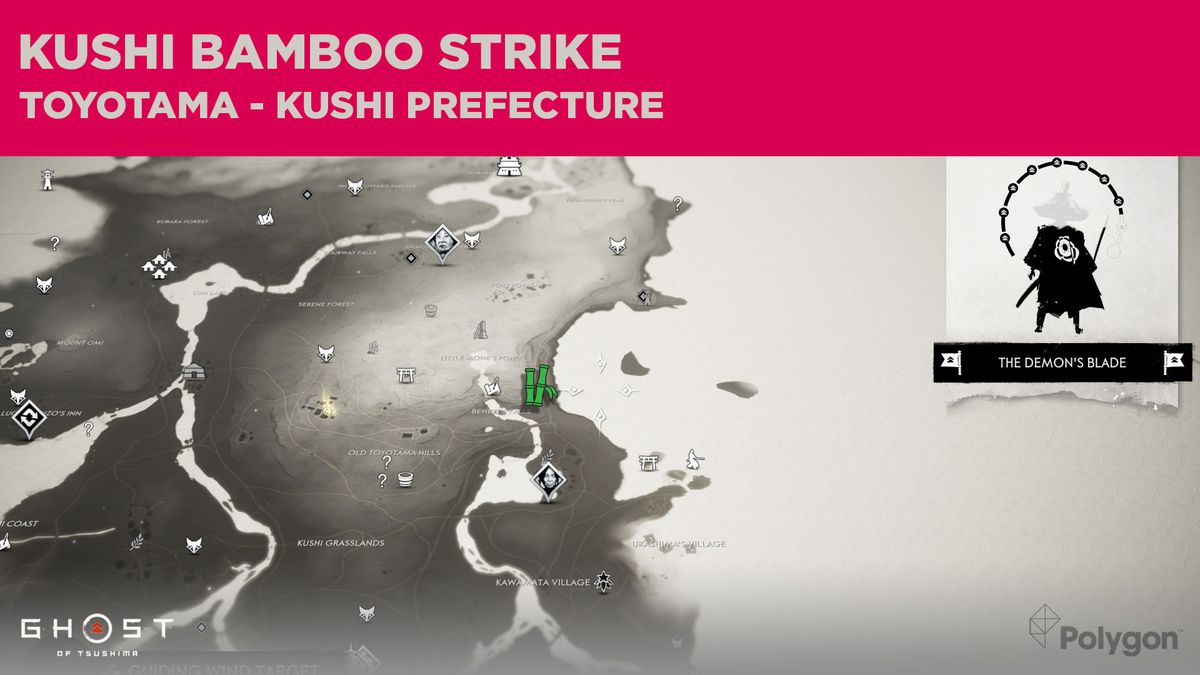 Bamboo Strike-platsen i Kushi i Ghost of Tsushima