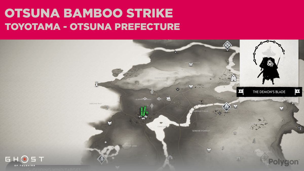 Bamboo Strike-platsen i Otsuna i Ghost of Tsushima