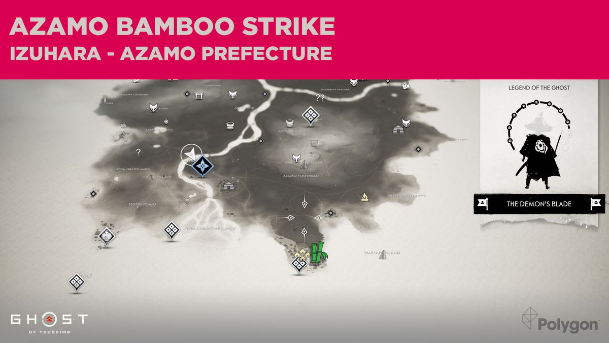 Bamboo Strike-platsen i Azamo i Ghost of Tsushima