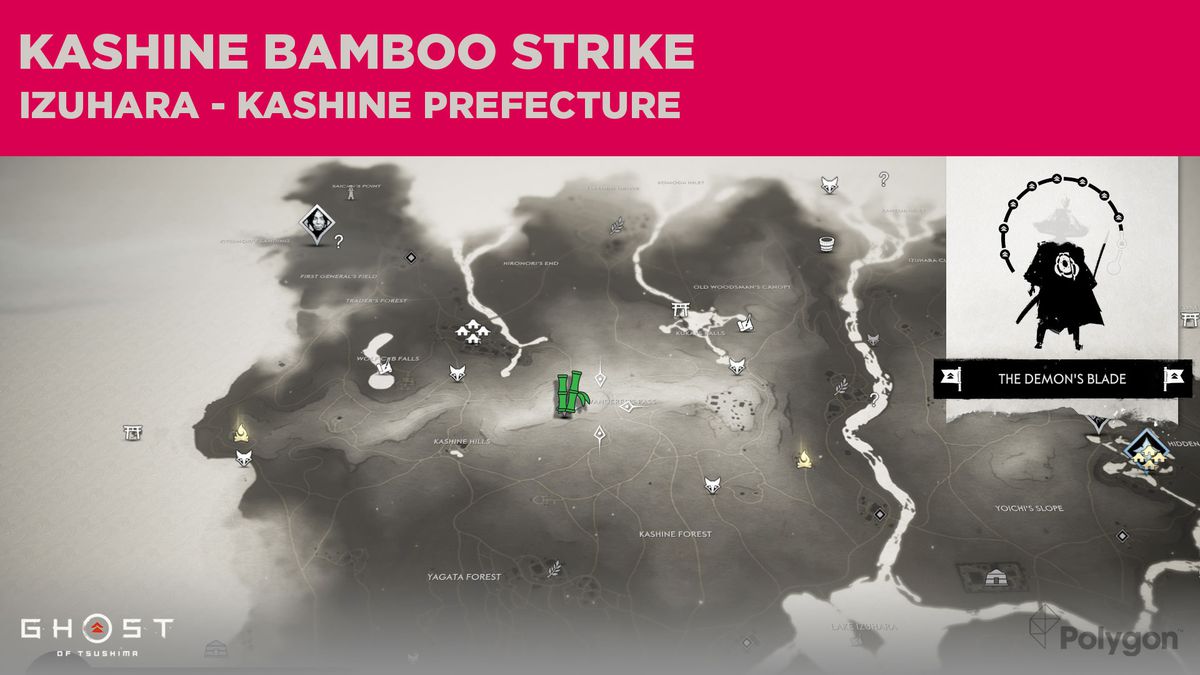 Bamboo Strike-platsen i Kashine i Ghost of Tsushima