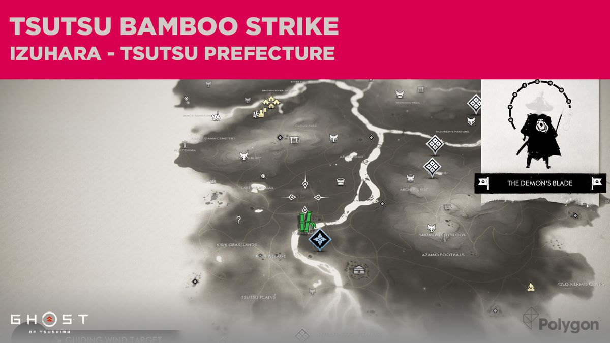 Bamboo Strike-platsen i Tsutsu i Ghost of Tsushima