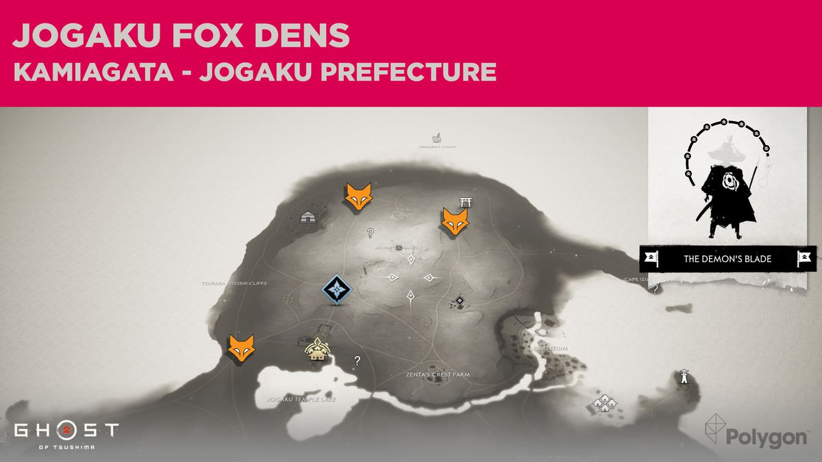 Fox Den platser i Jogaku i Ghost of Tsushima