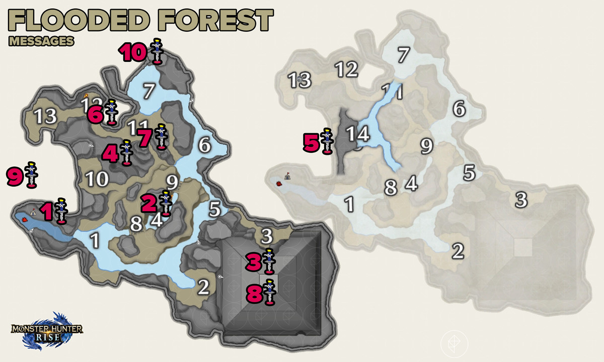 Monster Hunter Rise guide: Flooded Forest samlarobjekt reliker registrerar platser 
