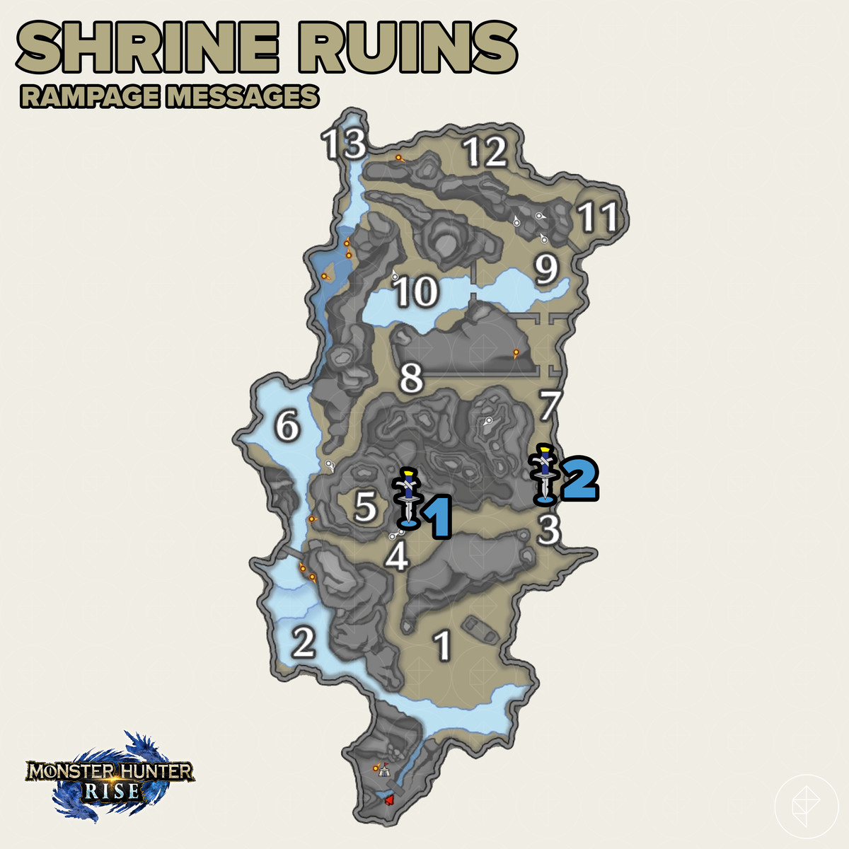 Monster Hunter Rise guide: Shrine Ruins relik registrerar platser och karta