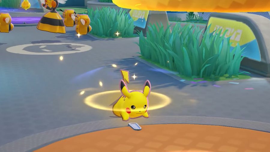 Pikachu springer i en arena