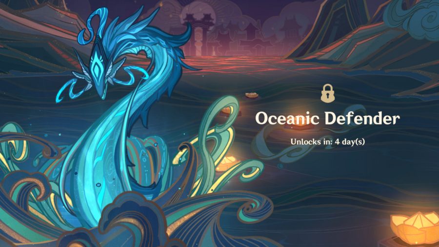 Genshin Impact Lantern Rite Oceanic Defender-händelsesida