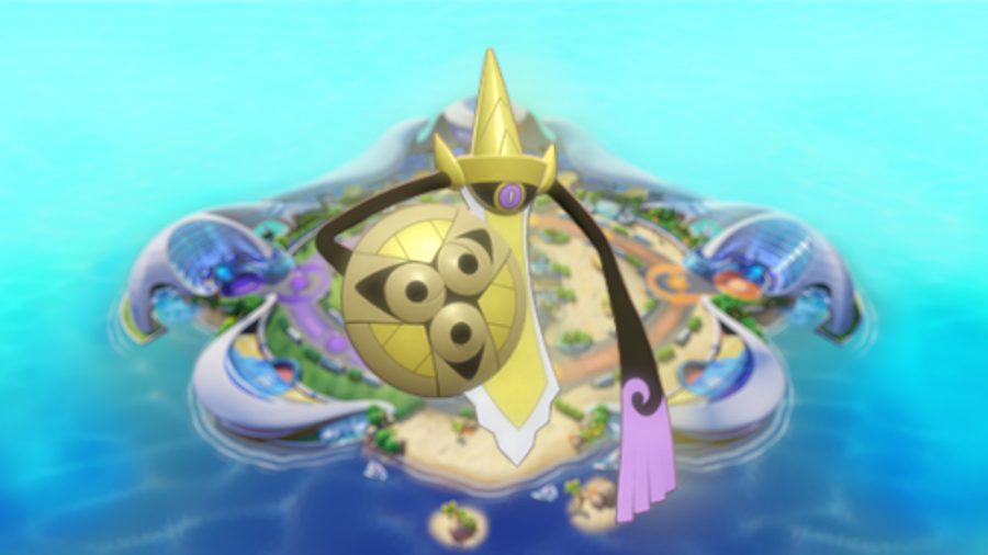 En bild på Pokémon Unite Aegislash i form av svärd.