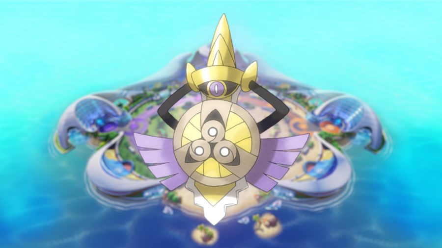 En bild på Pokémon Unite Aegislash i sköldform.