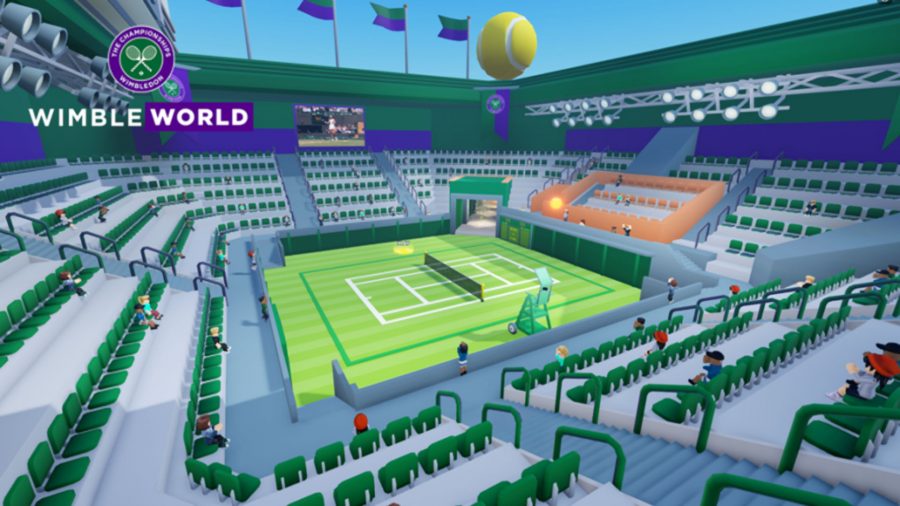 WimbleWorld-koder;  en tennisstadion