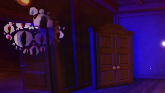 Roblox Doors-koder: en skärmdump från Roblox Doors visar ett läskigt hotell fyllt med läskiga spökvarelser