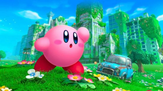 Skärmdump av Kirby and the Forgotten Land för Game Awards 2022 sammanfattning