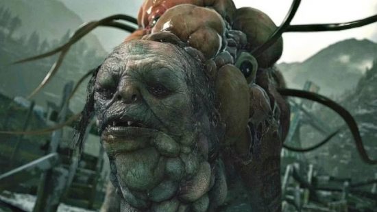 Resident Evil-virus: en skärmdump från Resident Evil Village visar en karaktär som muterar med cadou-parasiten