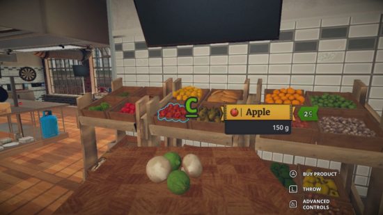 bästa restaurangspel matlagningssimulator: en tavla med lite grönsaker på i ett kök
